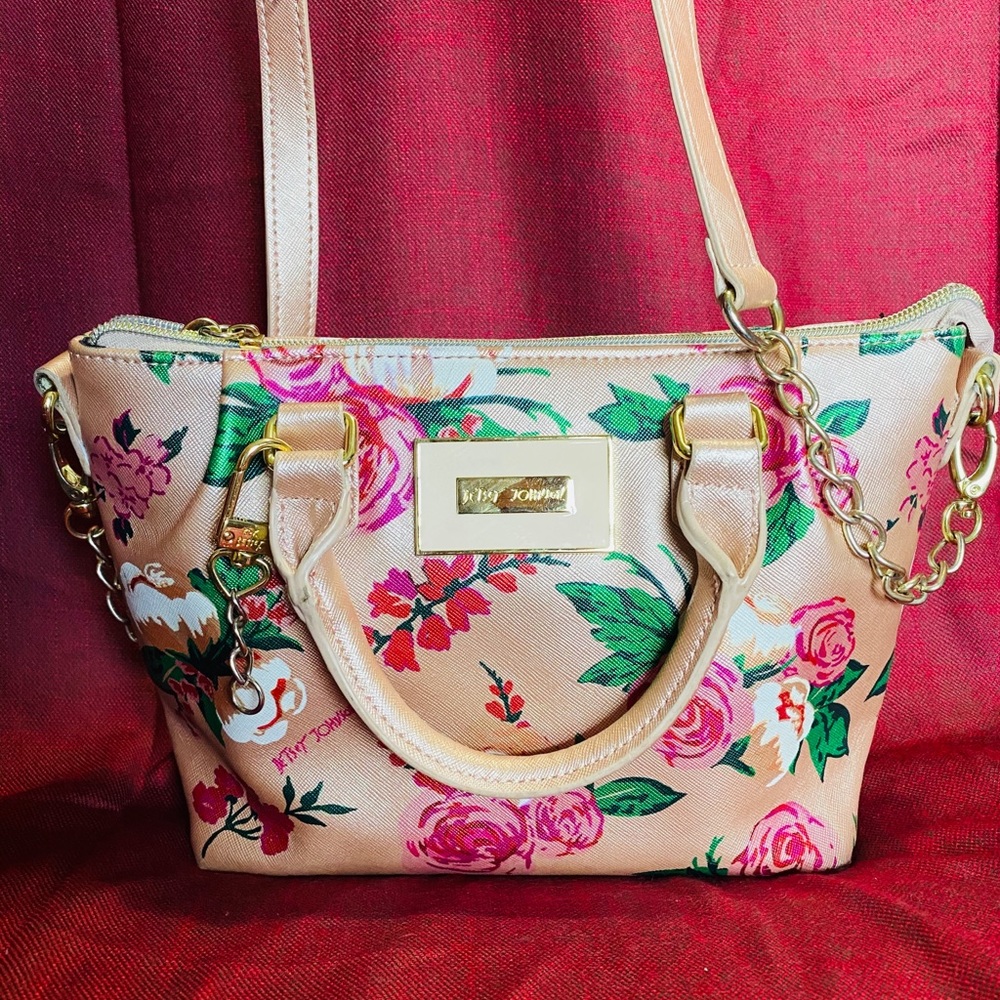 Betsey Johnson small rose gold bag